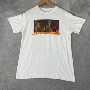 Juice WRLD 999 Club Shirt Mens Large White Rap Merch Anime Portrait Script